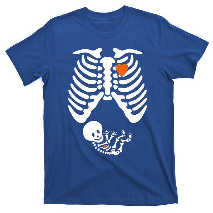 Pregnant Skeleton Costume Halloween Pregnancy Gift T-Shirt