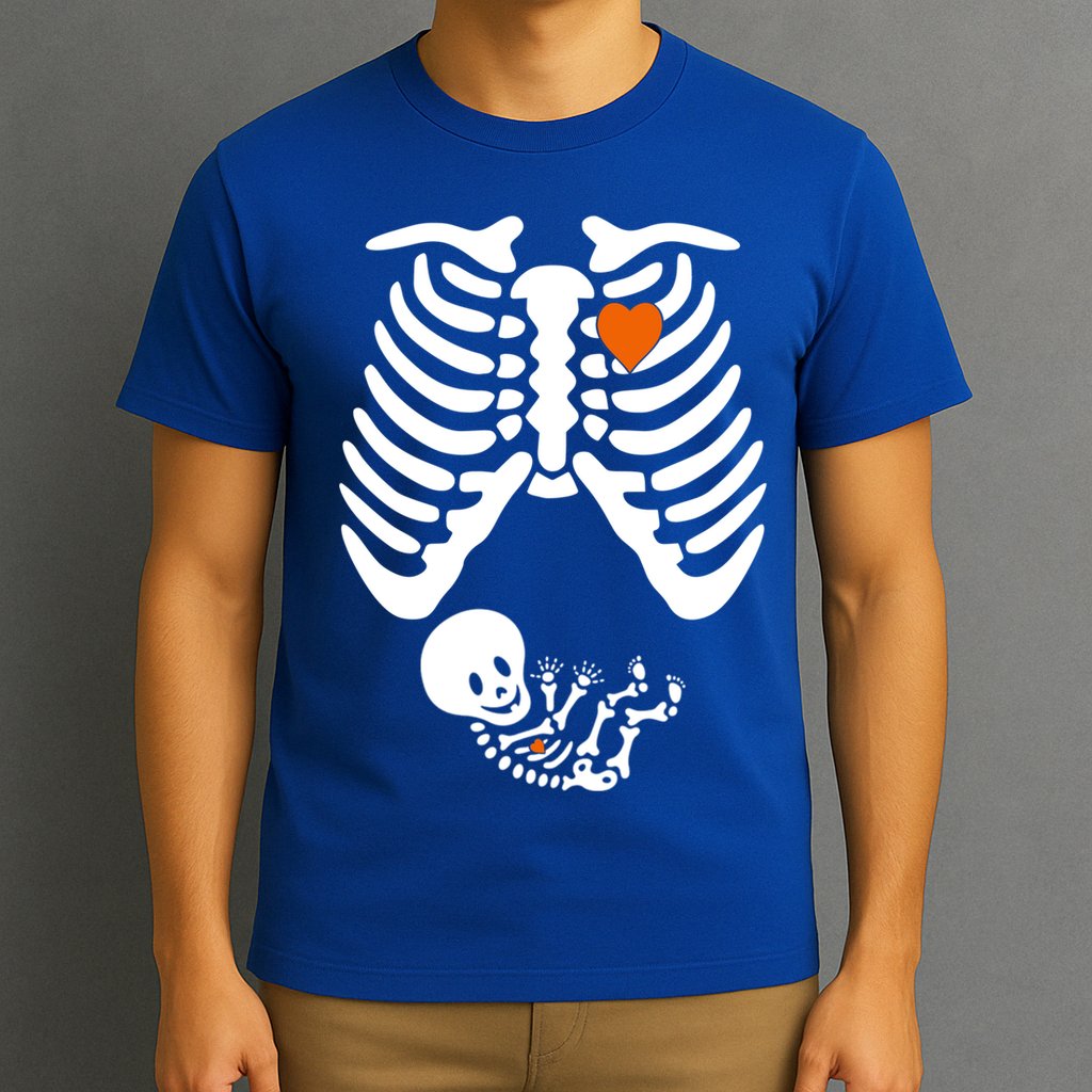 Pregnant Skeleton Costume Halloween Pregnancy Gift T-Shirt
