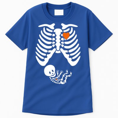 Pregnant Skeleton Costume Halloween Pregnancy Gift Tall T-Shirt