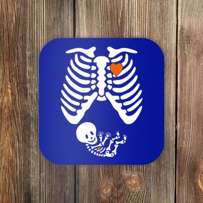 Pregnant Skeleton Costume Halloween Pregnancy Gift Coaster