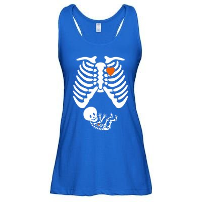 Pregnant Skeleton Costume Halloween Pregnancy Gift Ladies Essential Flowy Tank