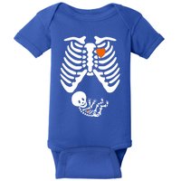 Pregnant Skeleton Costume Halloween Pregnancy Gift Baby Bodysuit