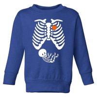 Pregnant Skeleton Costume Halloween Pregnancy Gift Toddler Sweatshirt