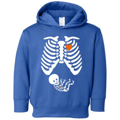 Pregnant Skeleton Costume Halloween Pregnancy Gift Toddler Hoodie