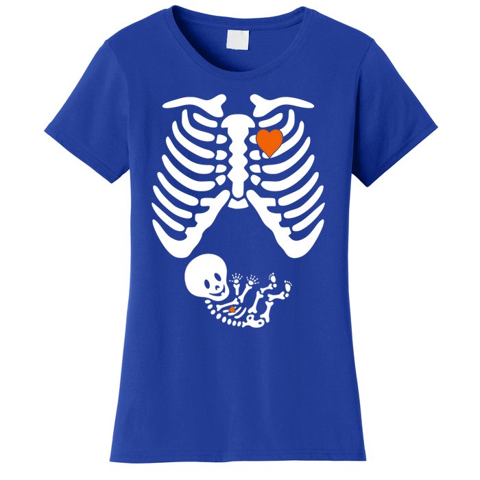 Pregnant Skeleton Costume Halloween Pregnancy Gift Women's T-Shirt