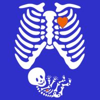 Pregnant Skeleton Costume Halloween Pregnancy Gift Womens T-Shirt