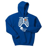 Pregnant Skeleton Costume Halloween Pregnancy Gift Kids Hoodie