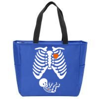 Pregnant Skeleton Costume Halloween Pregnancy Gift Zip Tote Bag