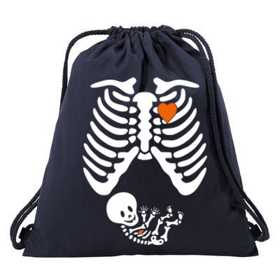 Pregnant Skeleton Costume Halloween Pregnancy Gift Drawstring Bag