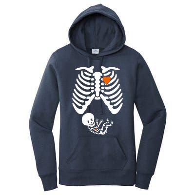 Pregnant Skeleton Costume Halloween Pregnancy Gift Women's Pullover Hoodie