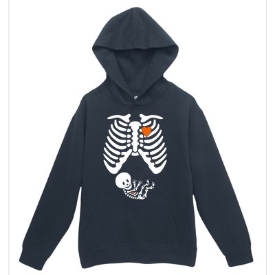 Pregnant Skeleton Costume Halloween Pregnancy Gift Urban Pullover Hoodie