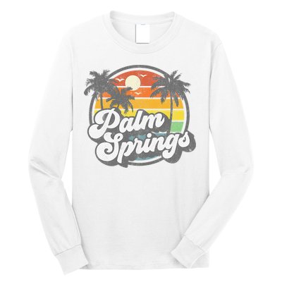 Palm Springs California Beach Retro Vintage Vacation Gift Long Sleeve Shirt