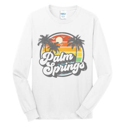 Palm Springs California Beach Retro Vintage Vacation Gift Tall Long Sleeve T-Shirt
