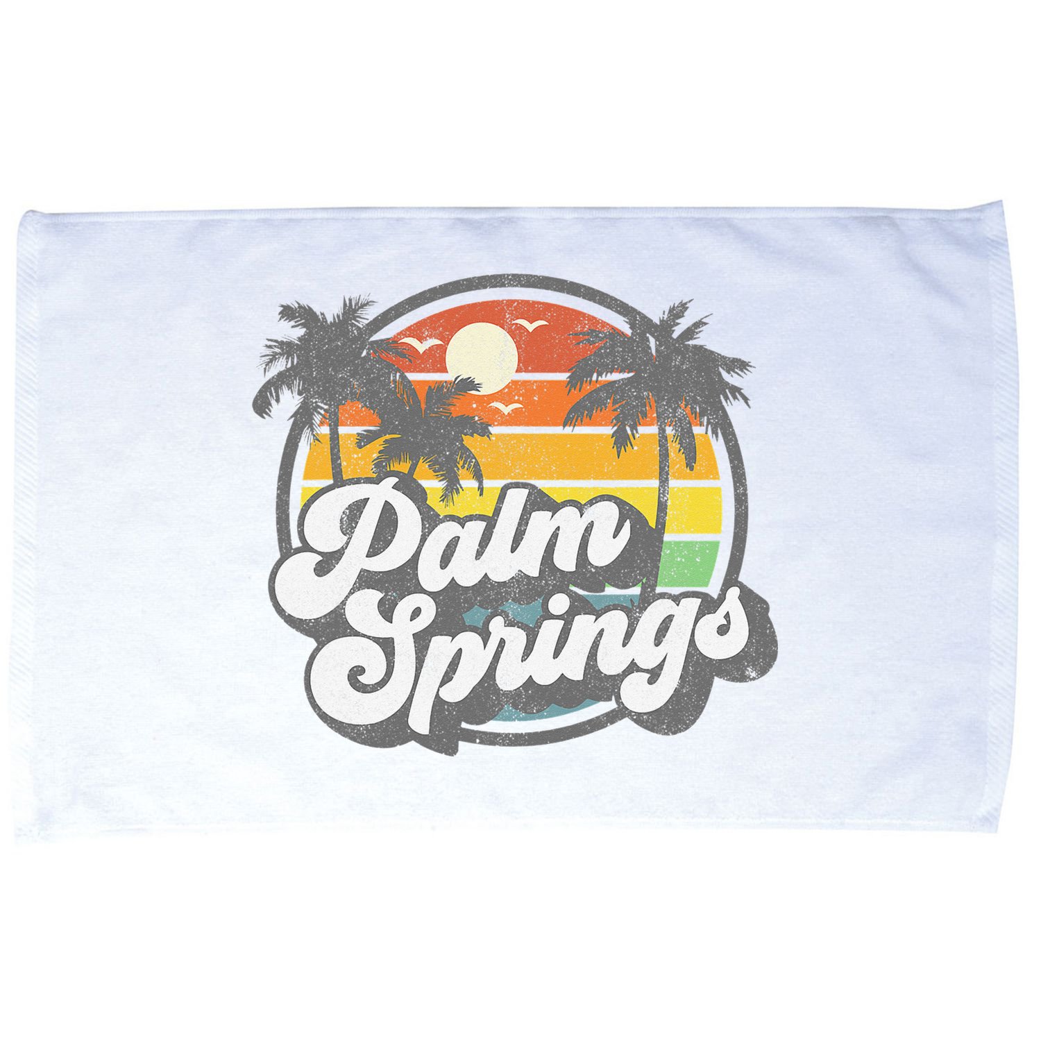 Palm Springs California Beach Retro Vintage Vacation Gift Microfiber Hand Towel