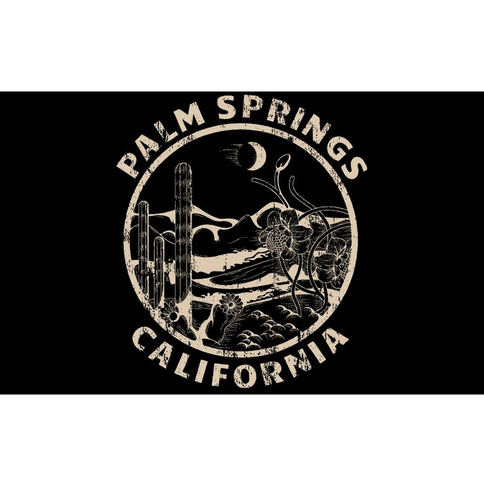 Palm Springs California Linocut Desert Illustration Bumper Sticker