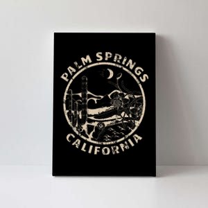 Palm Springs California Linocut Desert Illustration Canvas