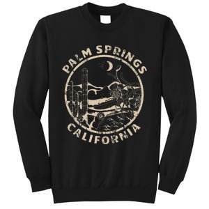 Palm Springs California Linocut Desert Illustration Tall Sweatshirt