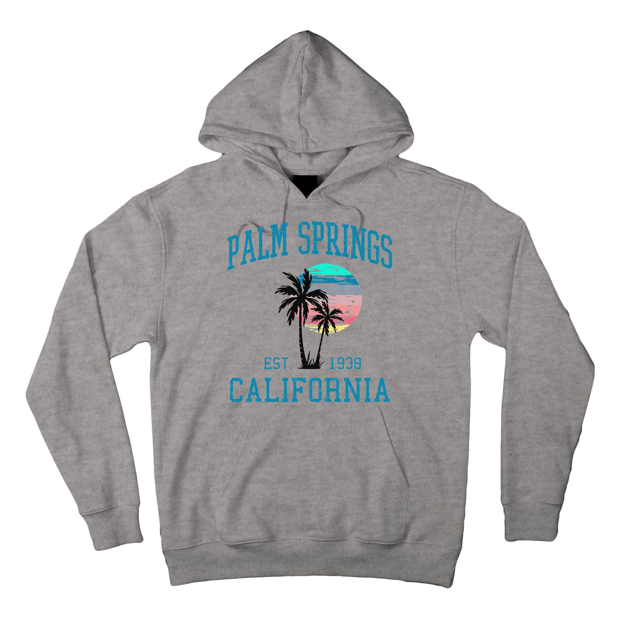 Palm Springs California Beach Vintage Palm Trees Summer Tall Hoodie
