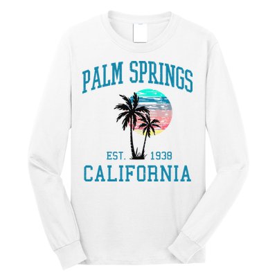 Palm Springs California Beach Vintage Palm Trees Summer Long Sleeve Shirt