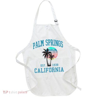 Palm Springs California Beach Vintage Palm Trees Summer Apron