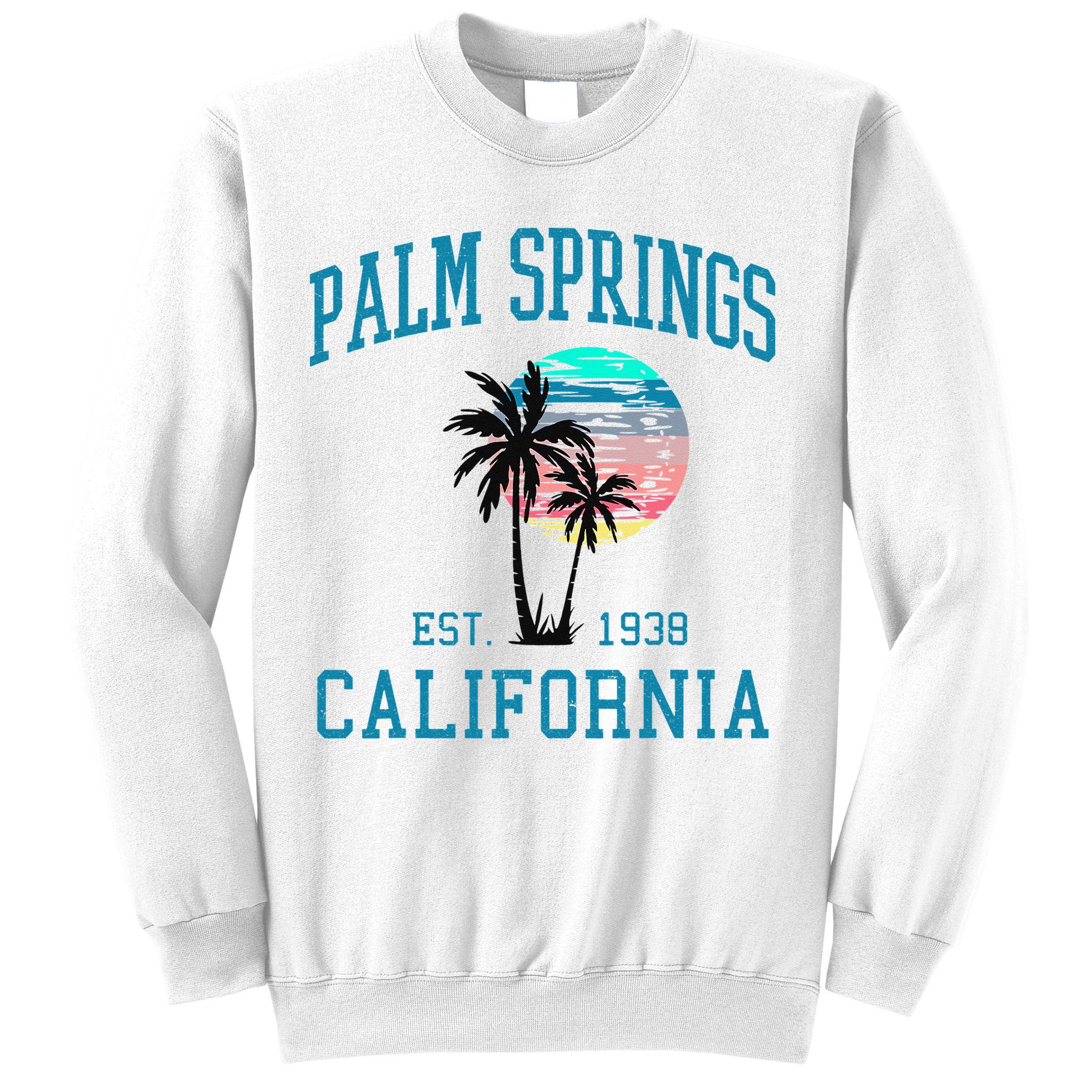 Palm Springs California Beach Vintage Palm Trees Summer Sweatshirt