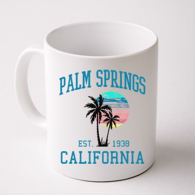 Palm Springs California Beach Vintage Palm Trees Summer Mug