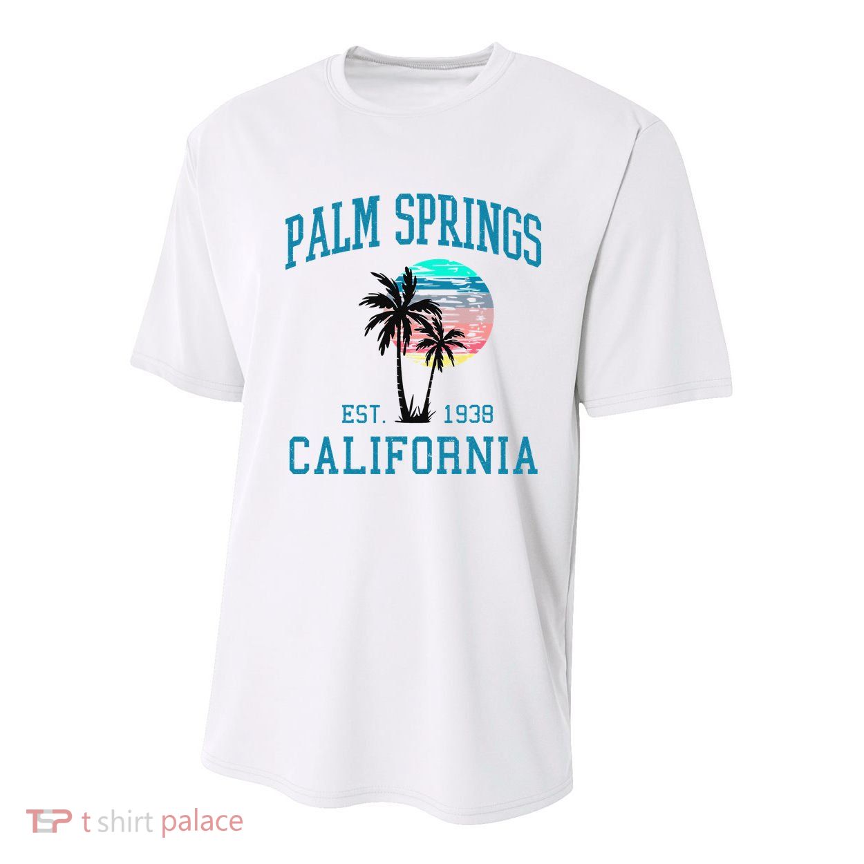 Palm Springs California Beach Vintage Palm Trees Summer Youth Performance Sprint T-Shirt