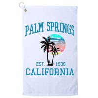 Palm Springs California Beach Vintage Palm Trees Summer Golf Towel