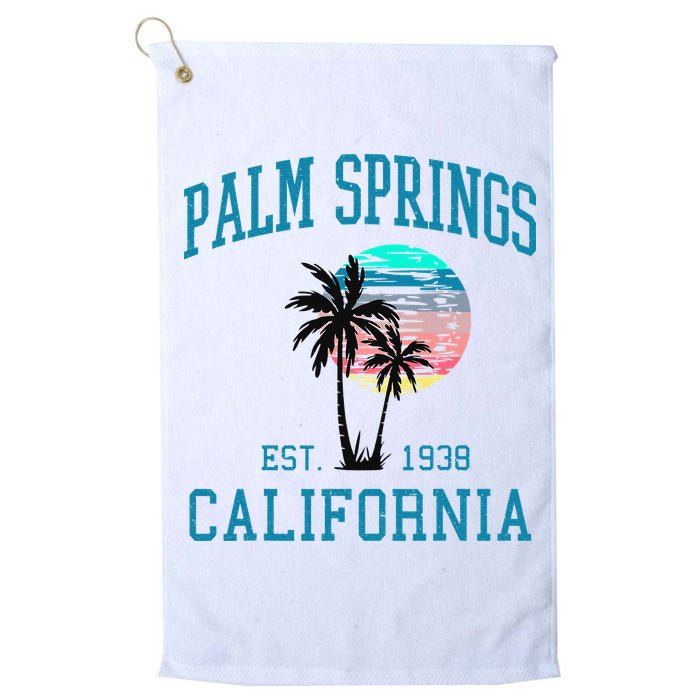 Palm Springs California Beach Vintage Palm Trees Summer Golf Towel