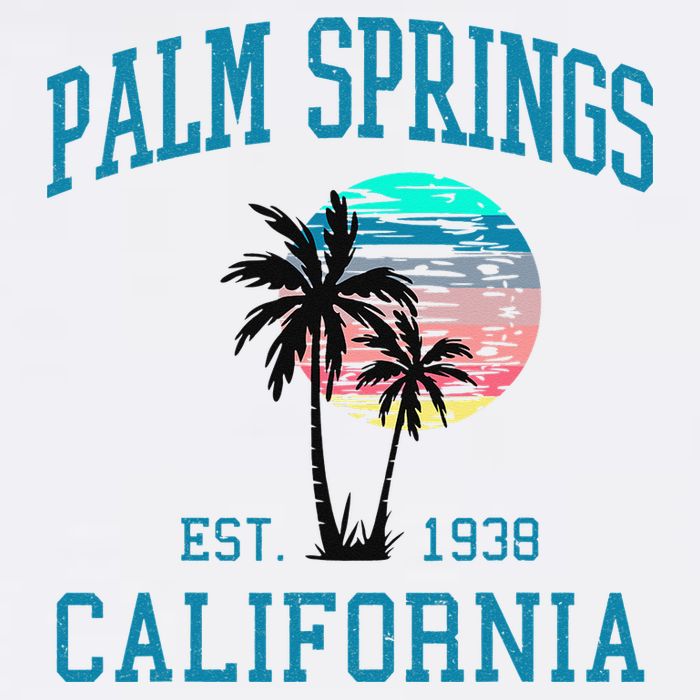 Palm Springs California Beach Vintage Palm Trees Summer Golf Towel
