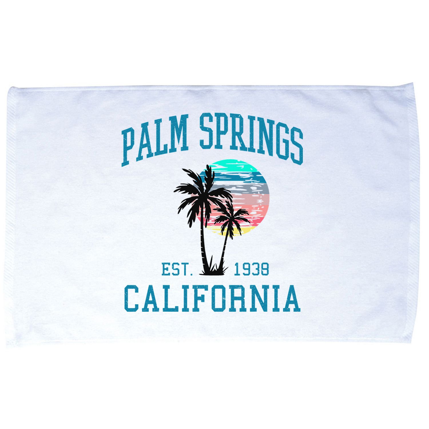 Palm Springs California Beach Vintage Palm Trees Summer Microfiber Hand Towel