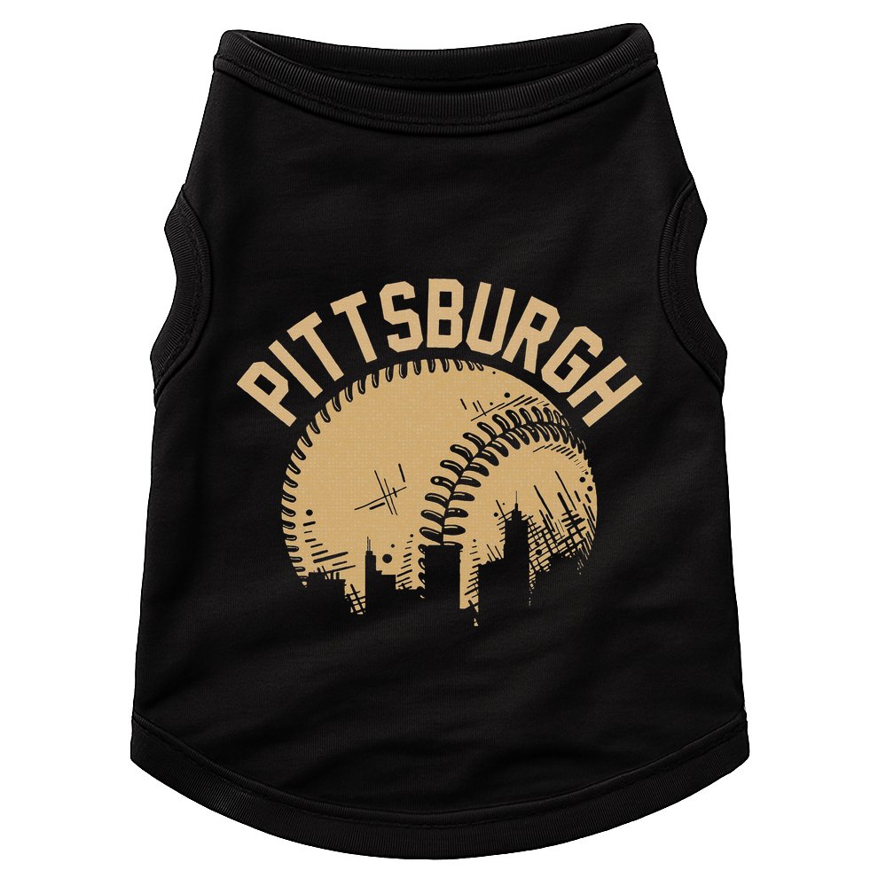 Pittsburgh Steel City Retro Skyline Bridge Pride Doggie Tank