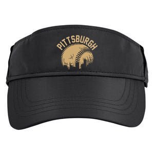 Pittsburgh Steel City Retro Skyline Bridge Pride Adult Drive Performance Visor