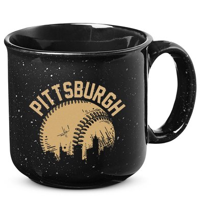 Pittsburgh Steel City Retro Skyline Bridge Pride 15oz Campfire Ceramic Mug