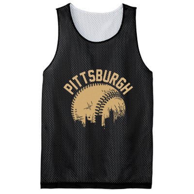 Pittsburgh Steel City Retro Skyline Bridge Pride Mesh Reversible Basketball Jersey Tank