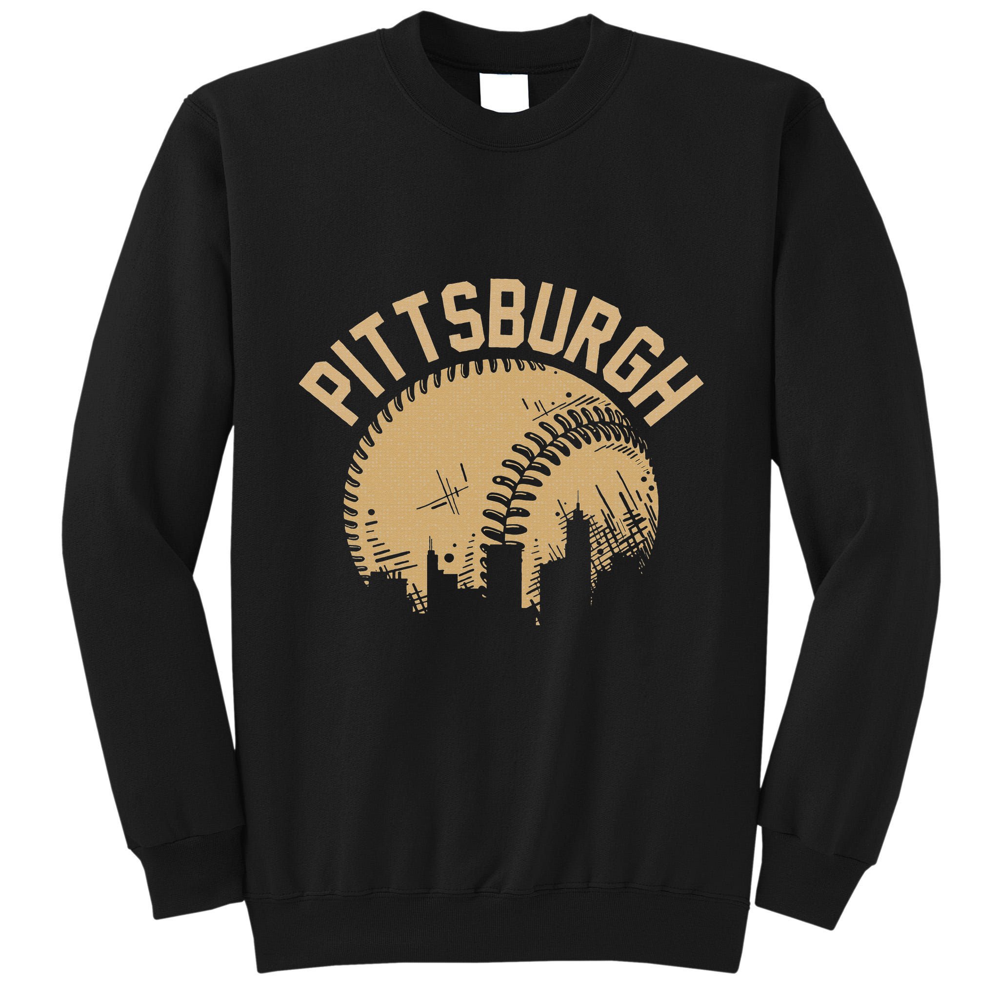 Pittsburgh Steel City Retro Skyline Bridge Pride Tall Sweatshirt