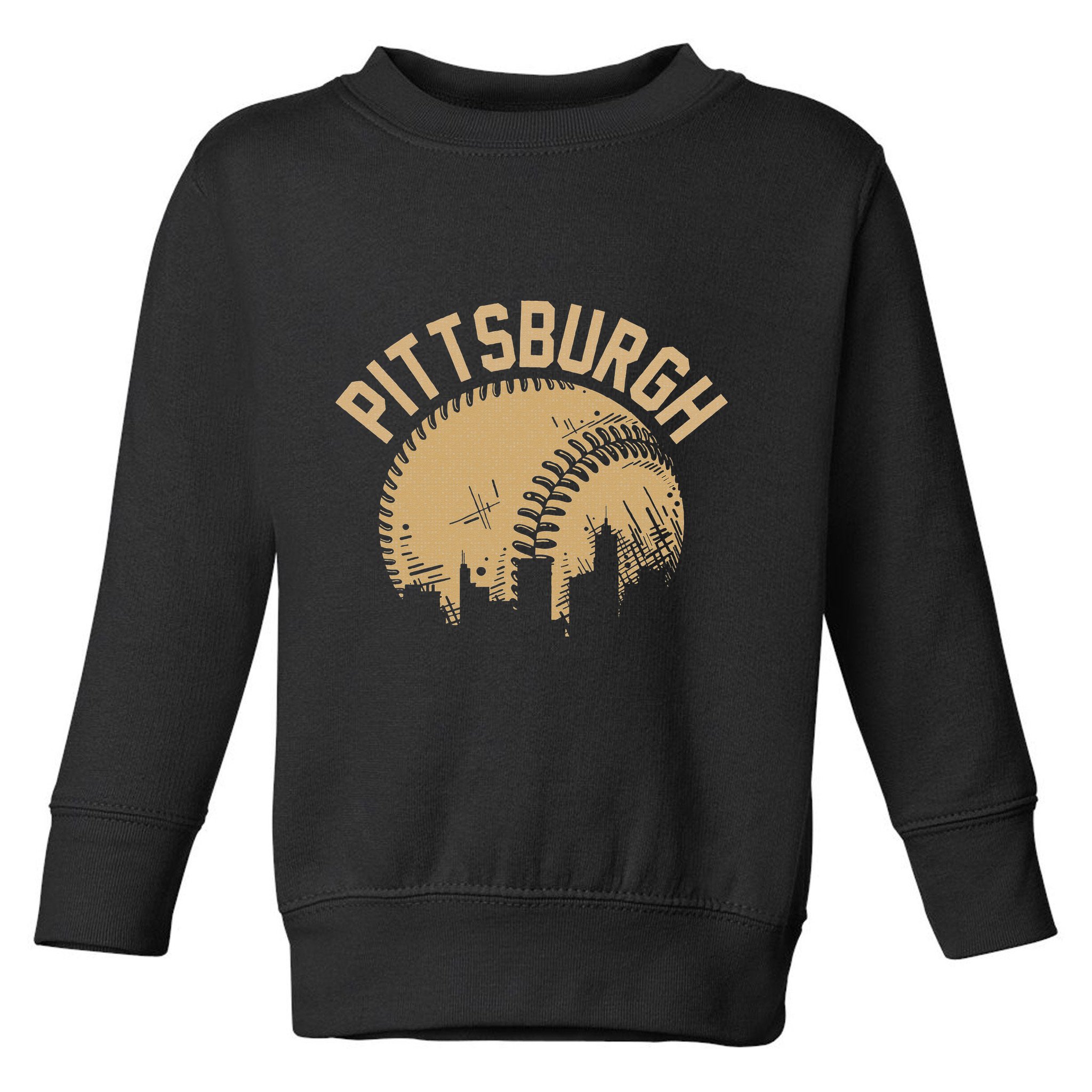 Pittsburgh Steel City Retro Skyline Bridge Pride Toddler Sweatshirt