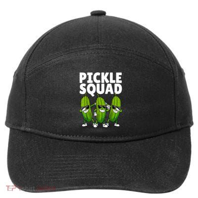 Pickle Squad Cucumber Pickle Lover Gift 7-Panel Snapback Hat