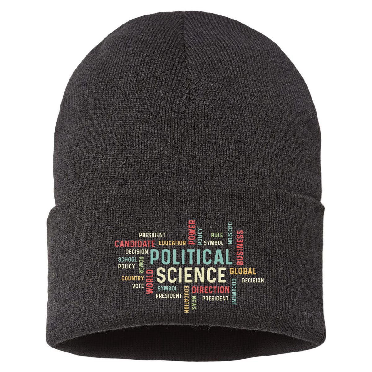 Political Science Careers Hardworking Student Sustainable Knit Beanie
