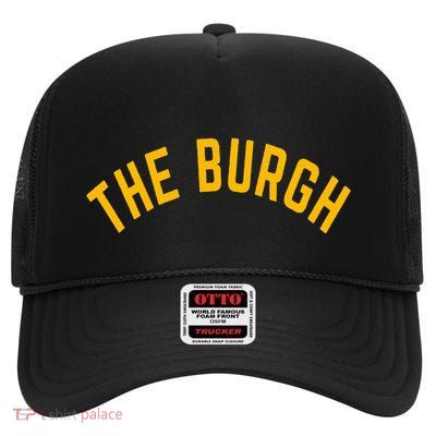 Pittsburgh Sl City The Burgh Funny 412 Pennsylvania High Crown Mesh Back Trucker Hat