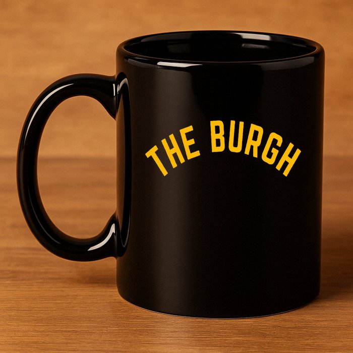 Pittsburgh Sl City The Burgh Funny 412 Pennsylvania 11oz C Handle Ceramic Mug