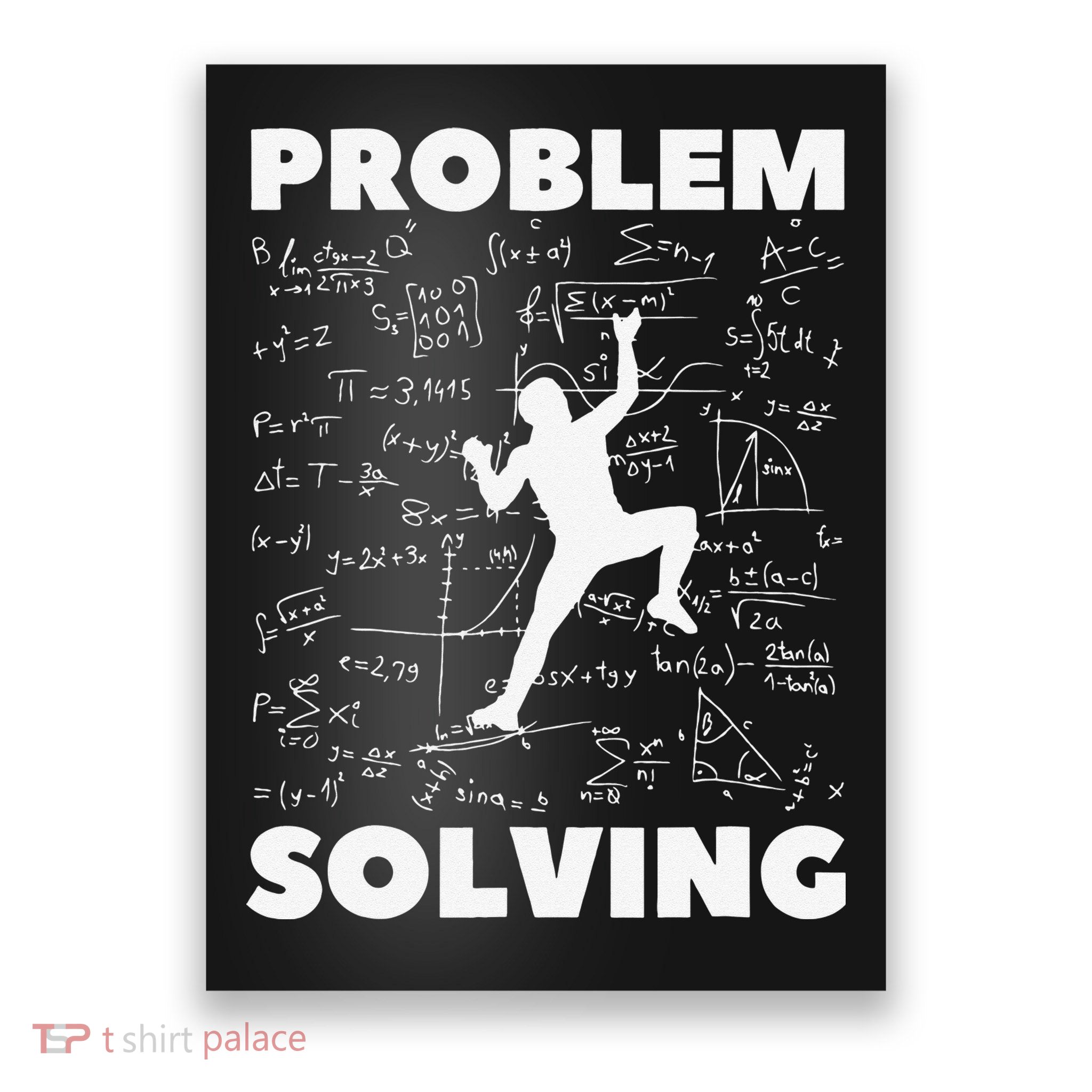 Problem Solving Climber Gift Rock Climbing Bouldering Poster