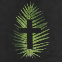 Palm Sunday Christian Palm Leaf Cross 7 Panel Mesh Trucker Snapback Hat