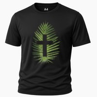 Palm Sunday Christian Palm Leaf Cross Cooling Performance Crew T-Shirt