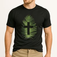 Palm Sunday Christian Palm Leaf Cross Cooling Performance Crew T-Shirt