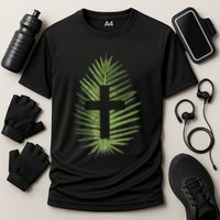 Palm Sunday Christian Palm Leaf Cross Cooling Performance Crew T-Shirt