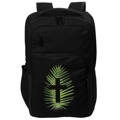 Palm Sunday Christian Palm Leaf Cross Impact Tech Backpack