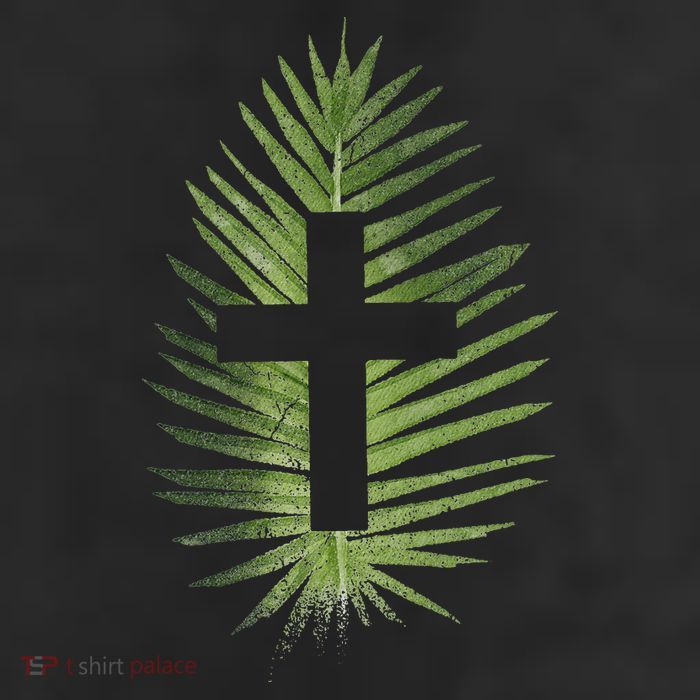 Palm Sunday Christian Palm Leaf Cross 11oz C Handle Ceramic Mug