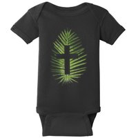 Palm Sunday Christian Palm Leaf Cross Baby Bodysuit