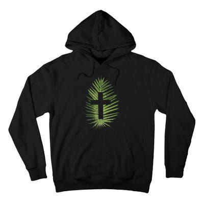 Palm Sunday Christian Palm Leaf Cross Tall Hoodie